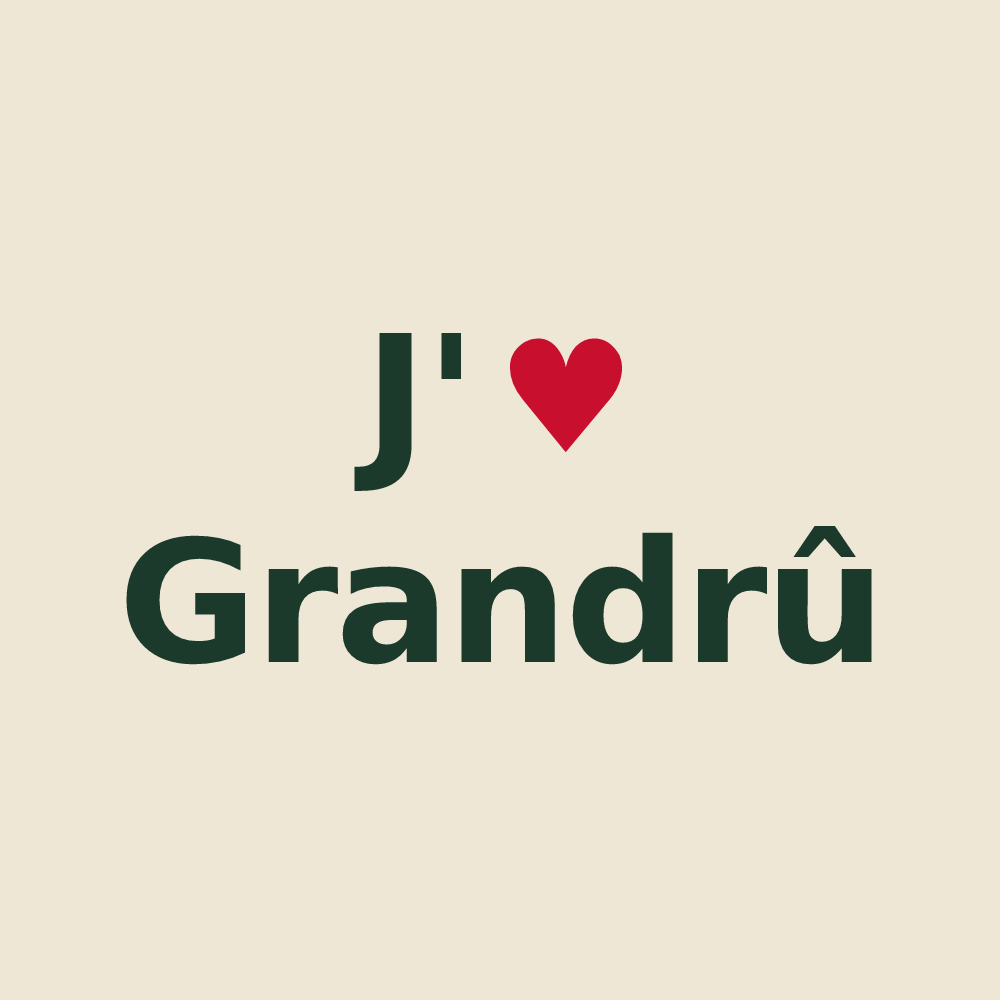 Tote bag personnalisé Grandrû — design J'aime Grandrû