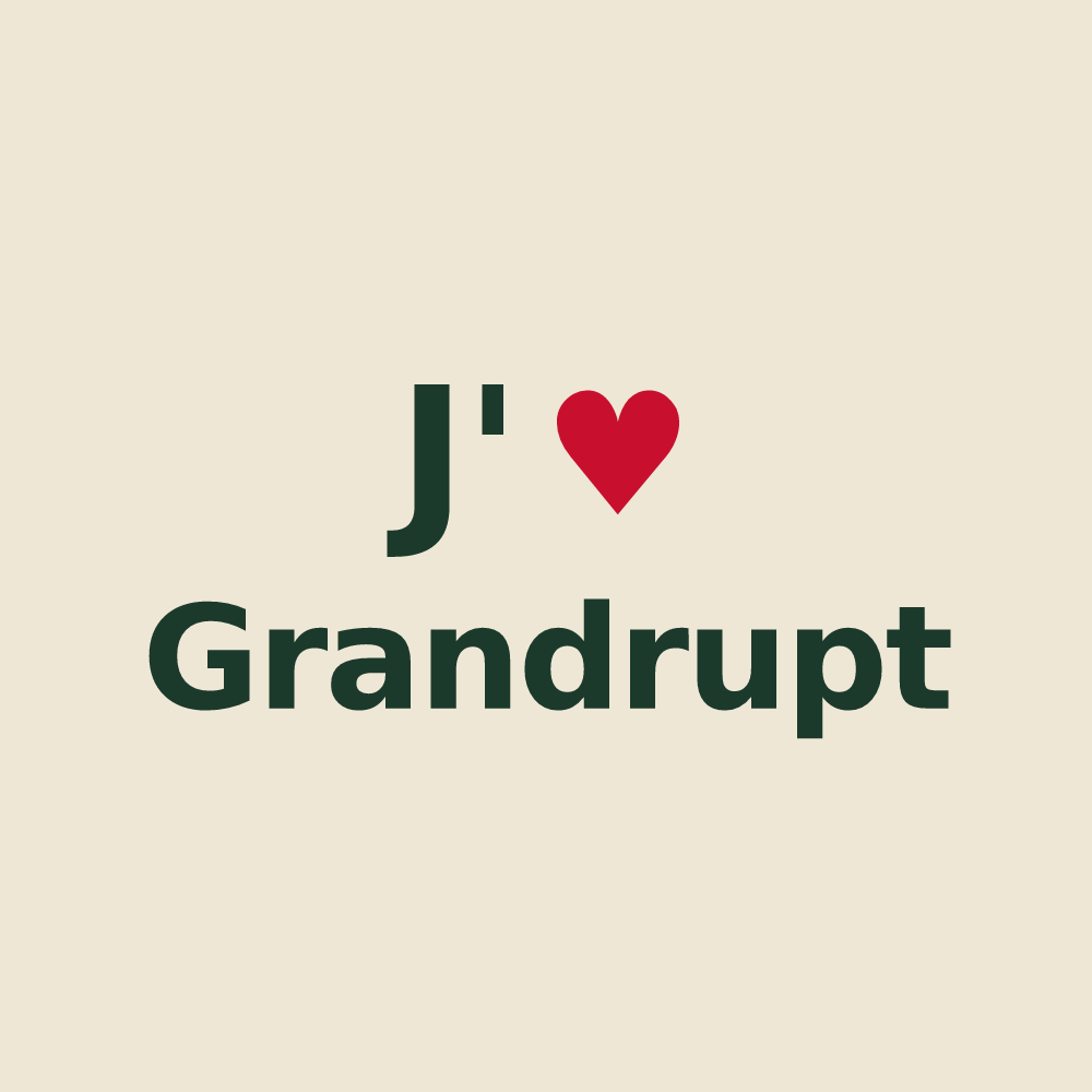 Tote bag personnalisé Grandrupt — design J'aime Grandrupt
