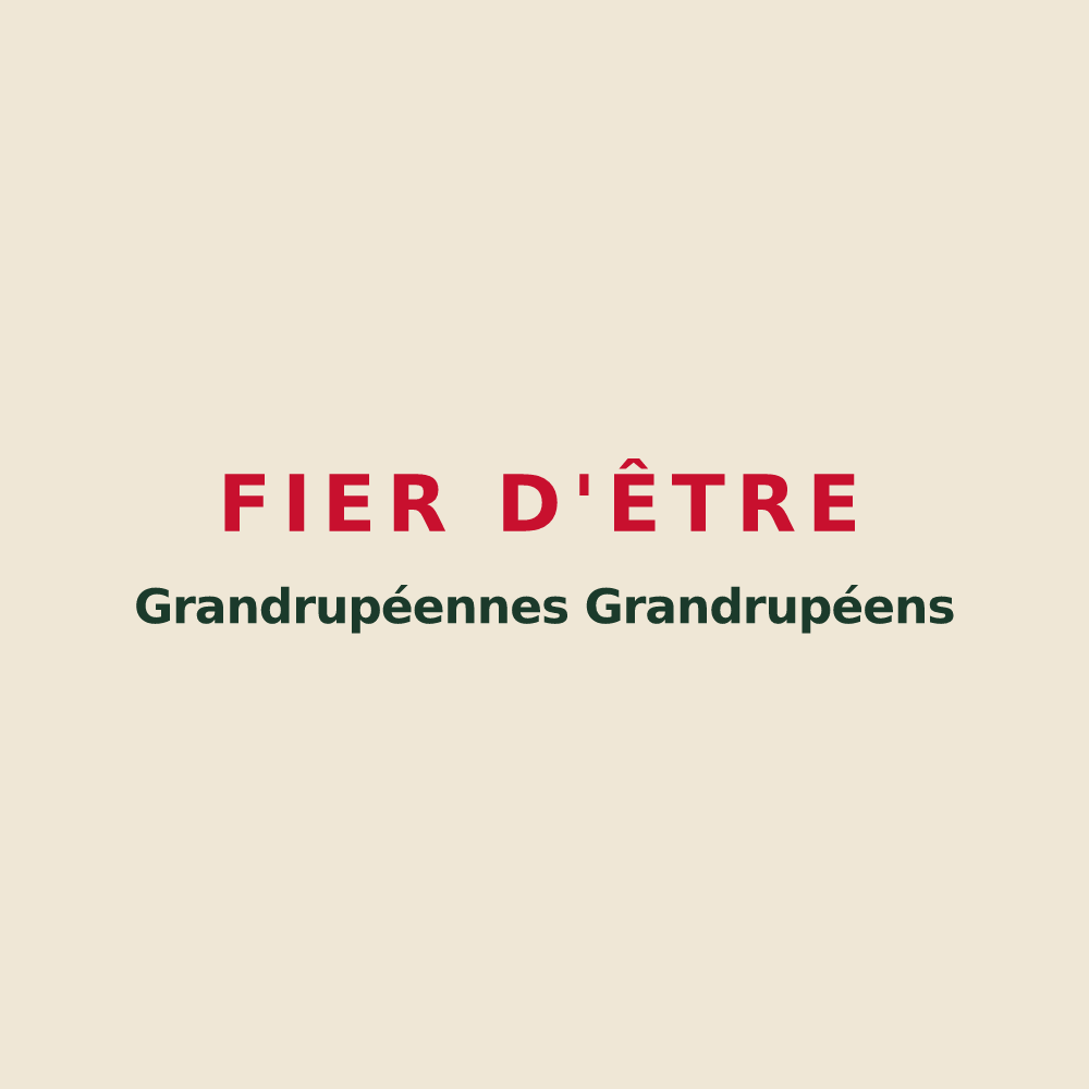 Tote bag « Fier d'être Grandrupéennes Grandrupéens » — design pour Grandrupt
