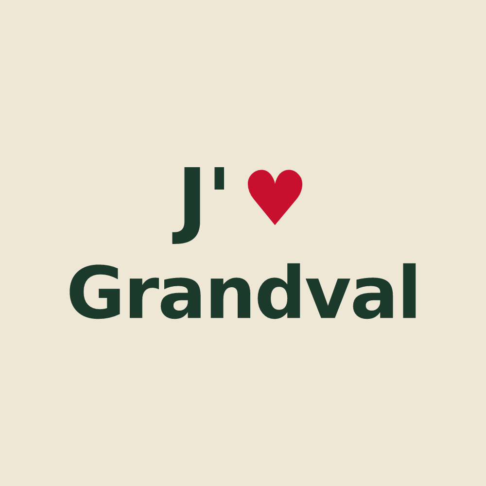 Tote bag personnalisé Grandval — design J'aime Grandval