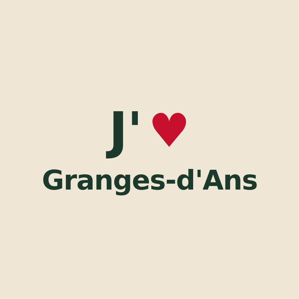 Tote bag personnalisé Granges-d'Ans — design J'aime Granges-d'Ans
