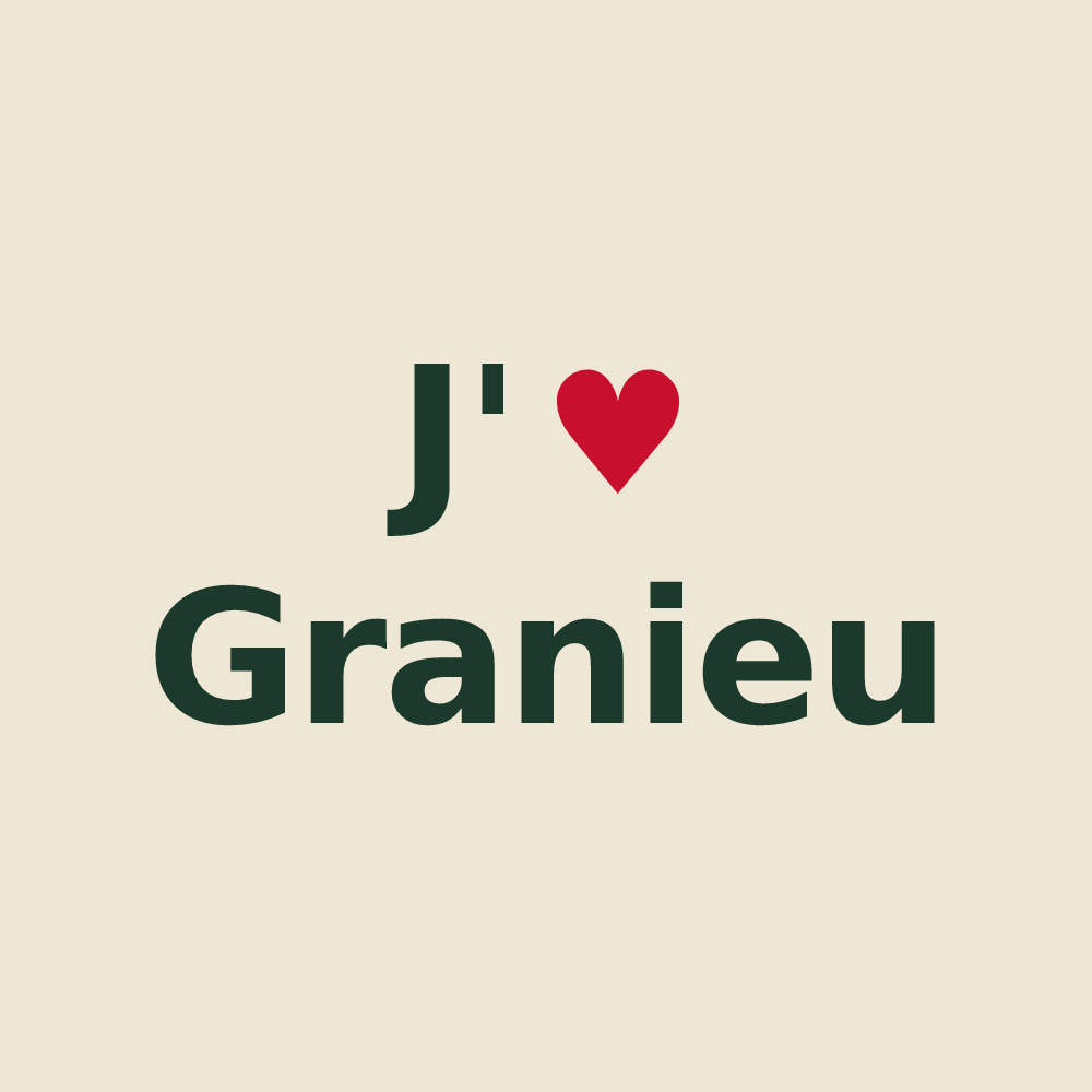Tote bag personnalisé Granieu — design J'aime Granieu