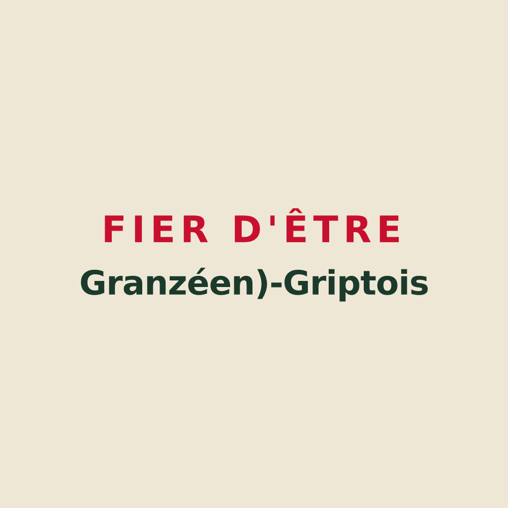 Tote bag « Fier d'être Granzéen)-Griptois » — design pour Granzay-Gript