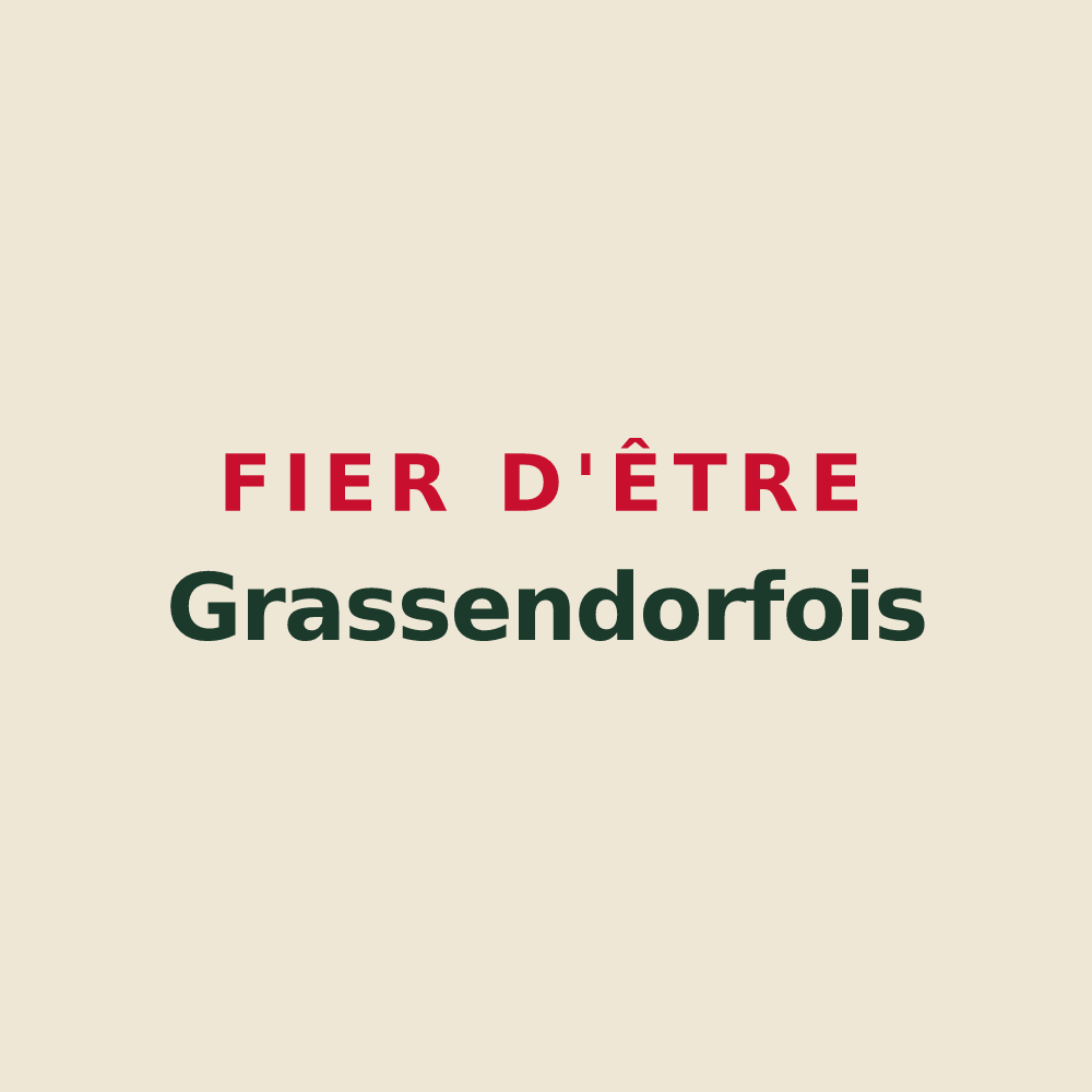 Tote bag « Fier d'être Grassendorfois » — design pour Grassendorf