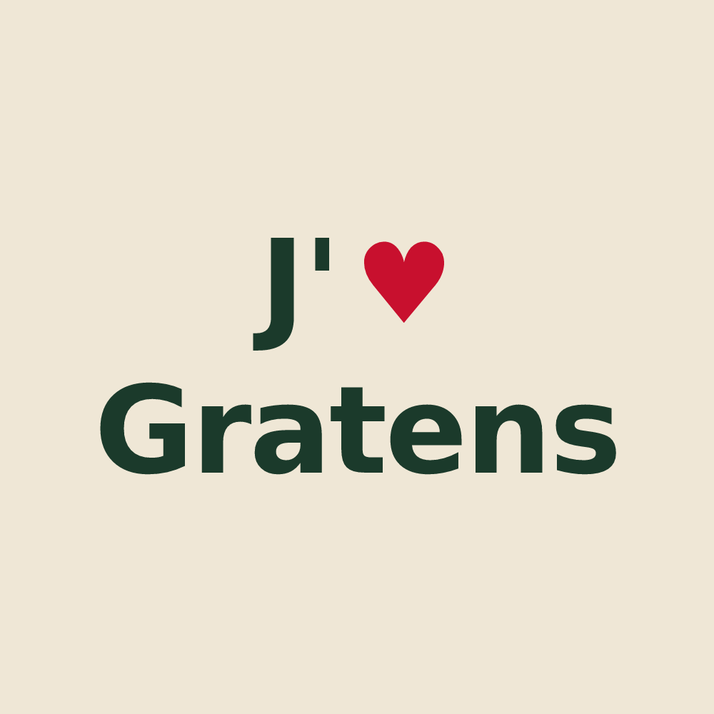 Tote bag personnalisé Gratens — design J'aime Gratens