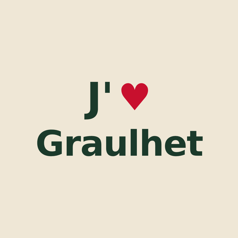 Tote bag personnalisé Graulhet — design J'aime Graulhet