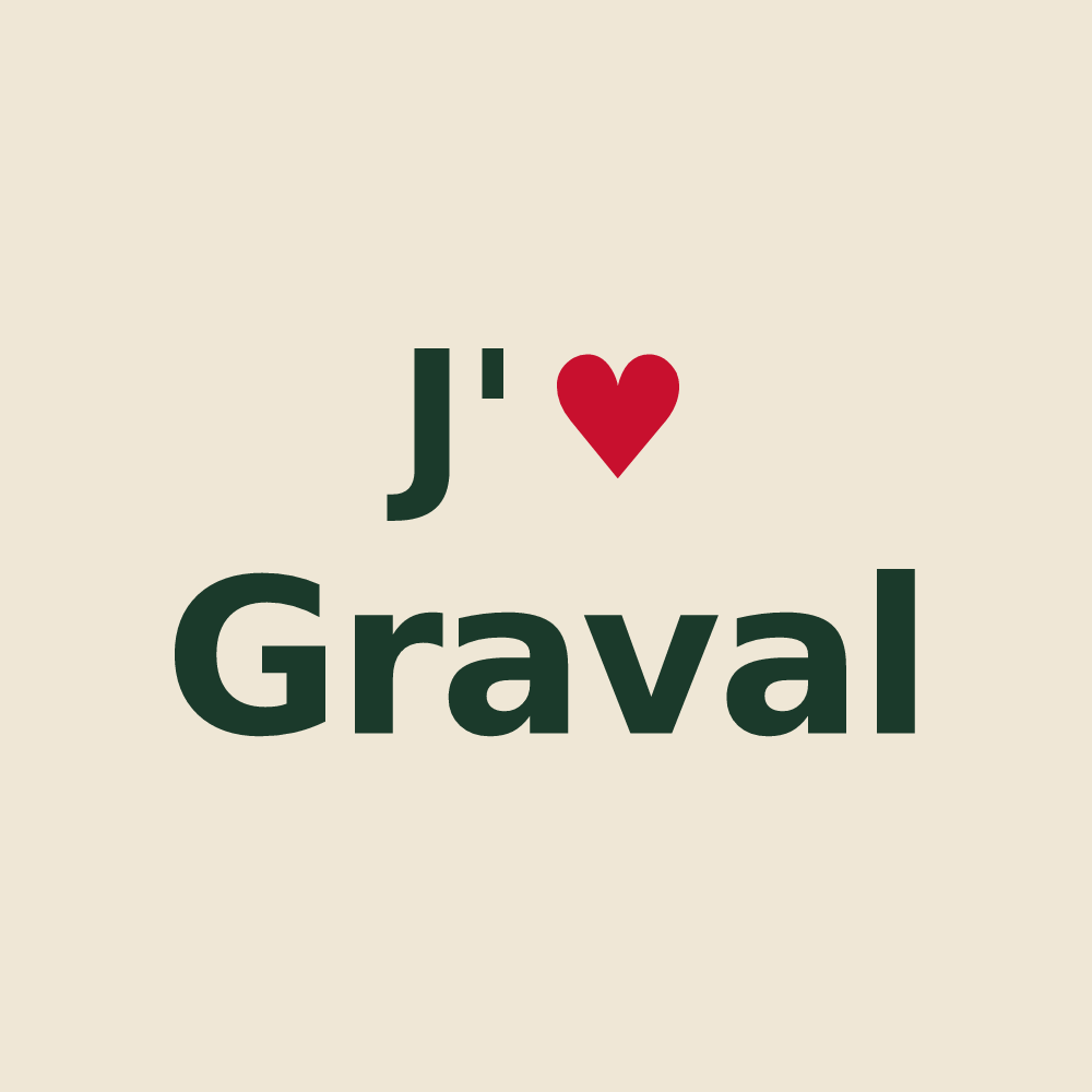 Tote bag personnalisé Graval — design J'aime Graval