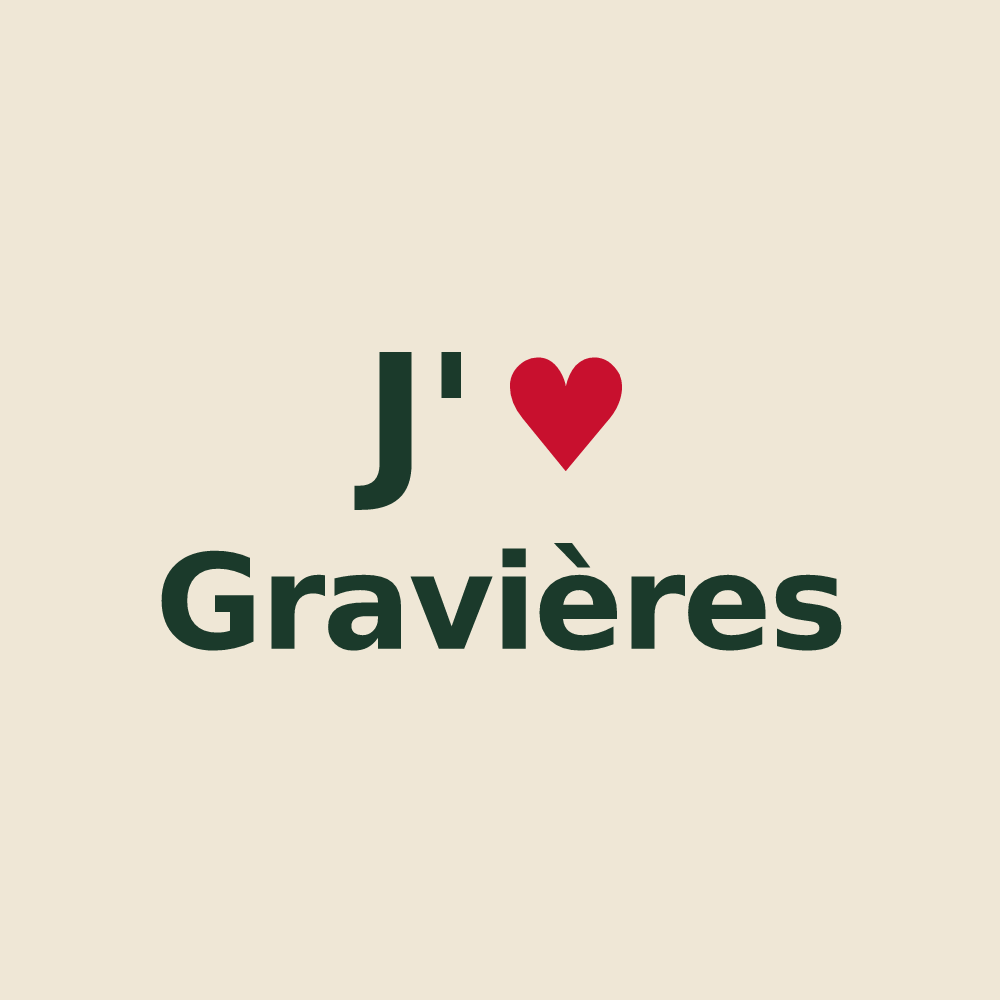 Tote bag personnalisé Gravières — design J'aime Gravières