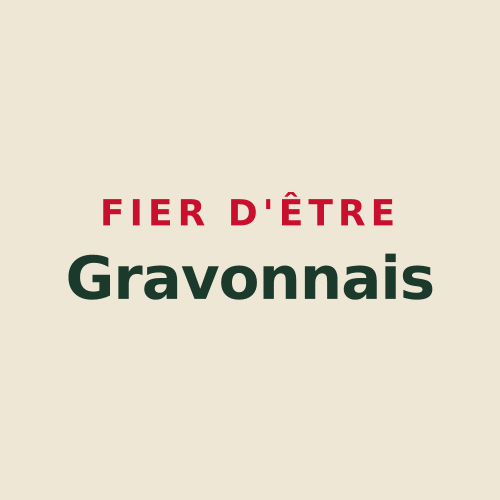 Tote bag « Fier d'être Gravonnais » — design pour Gravon