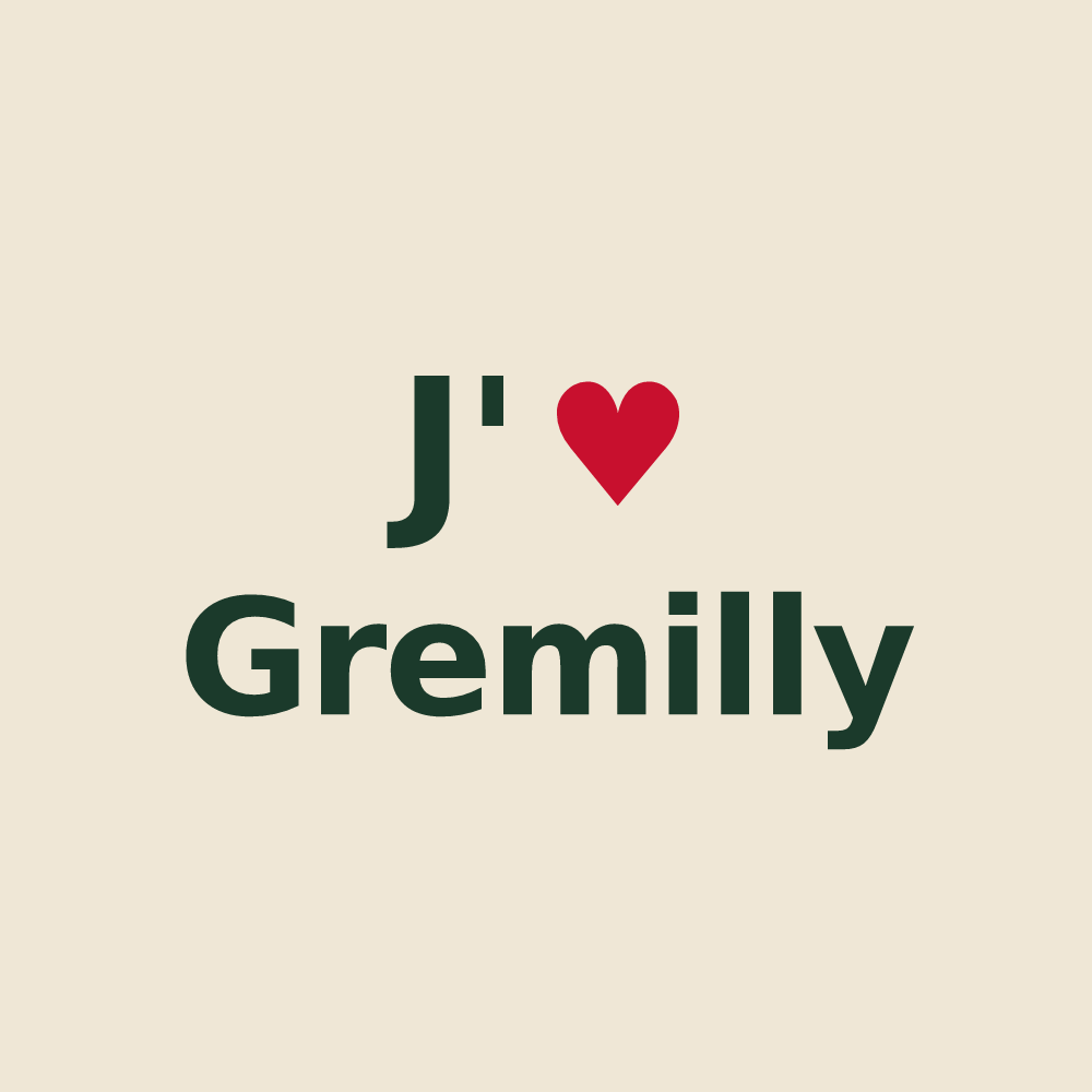 Tote bag personnalisé Gremilly — design J'aime Gremilly