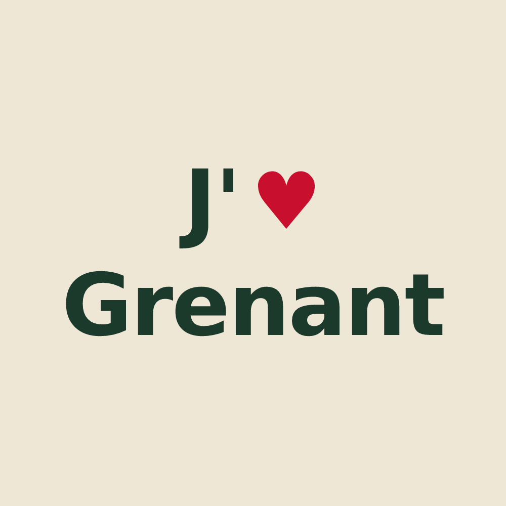 Tote bag personnalisé Grenant — design J'aime Grenant