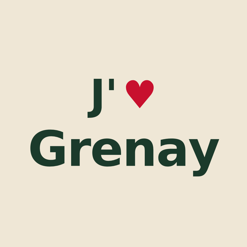 Tote bag personnalisé Grenay — design J'aime Grenay