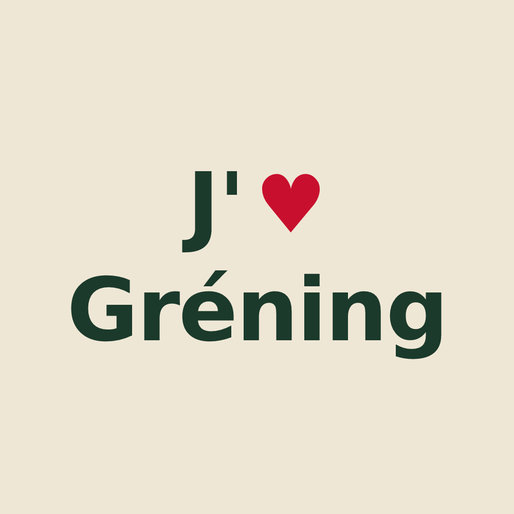 Tote bag personnalisé Gréning — design J'aime Gréning