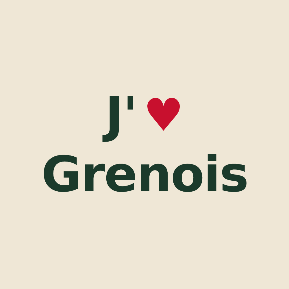 Tote bag personnalisé Grenois — design « J'aime Grenois » imprimé sur le tote bag