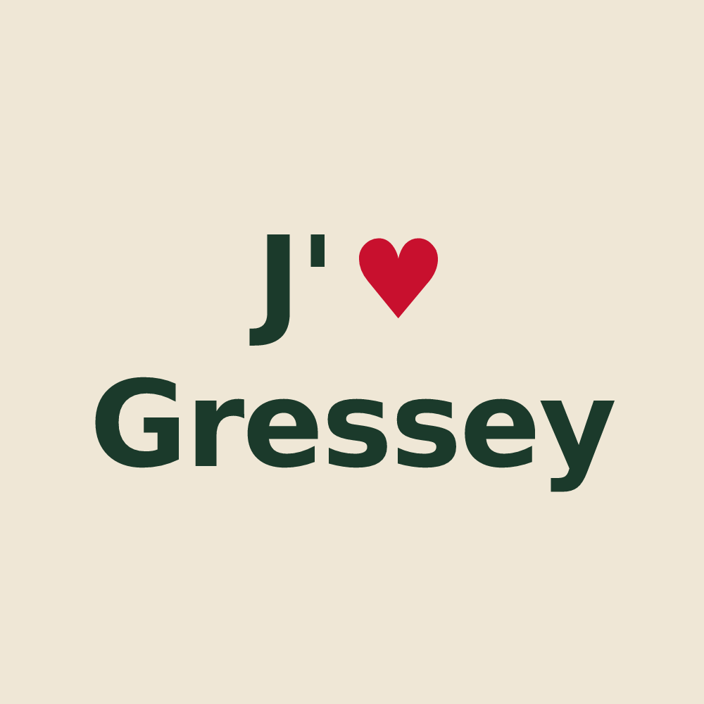 Tote bag personnalisé Gressey — design « J'aime Gressey » imprimé sur le tote bag
