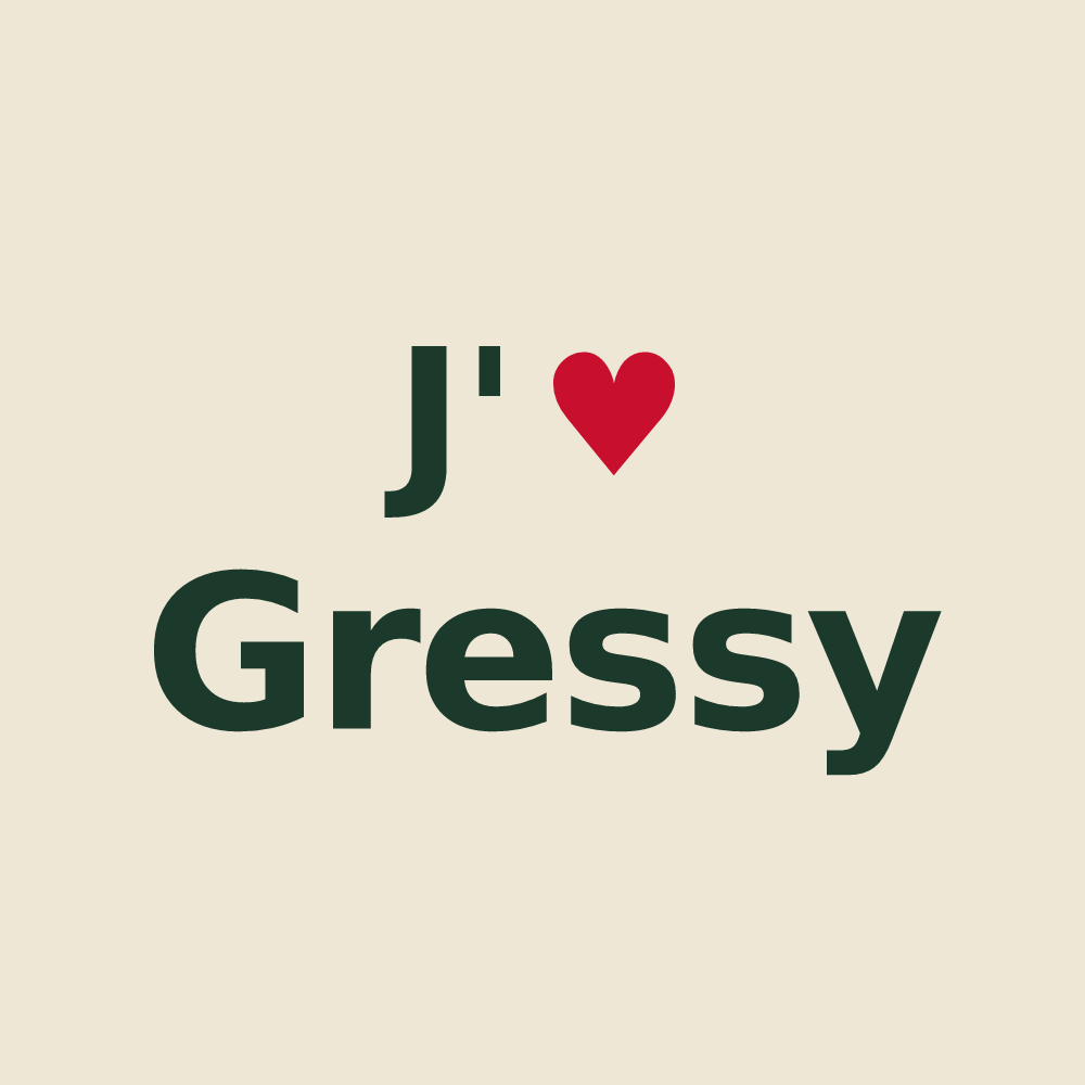 Tote bag personnalisé Gressy — design J'aime Gressy