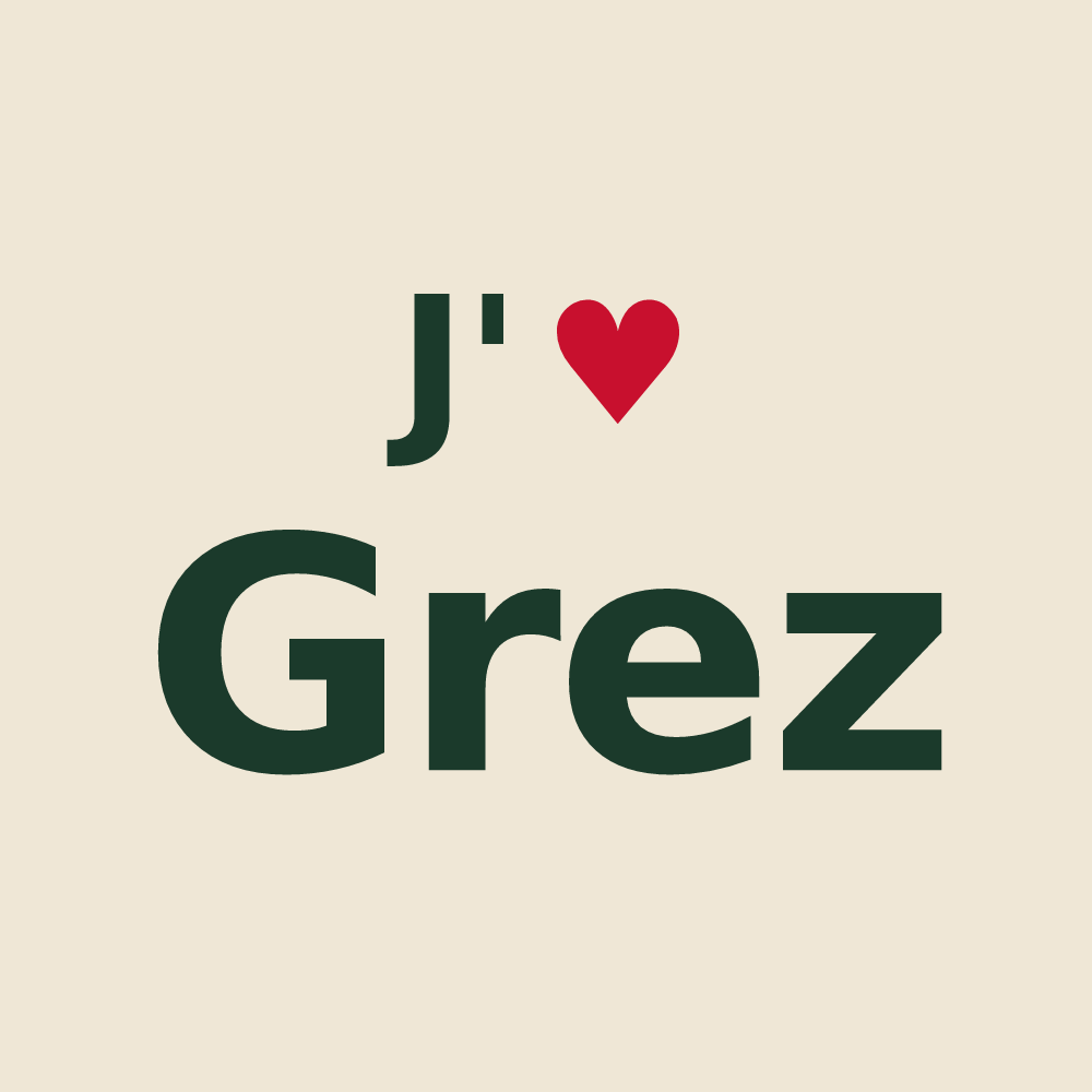 Tote bag personnalisé Grez — design J'aime Grez