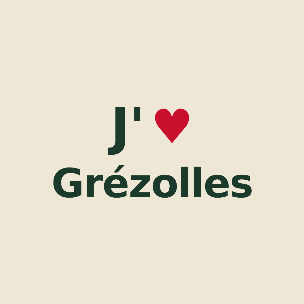 Tote bag personnalisé Grézolles — design J'aime Grézolles