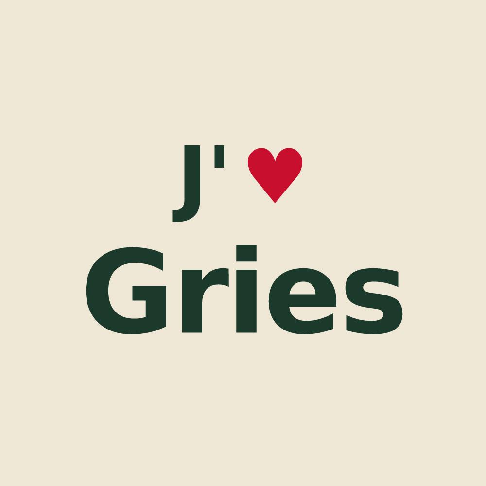 Tote bag personnalisé Gries — design J'aime Gries