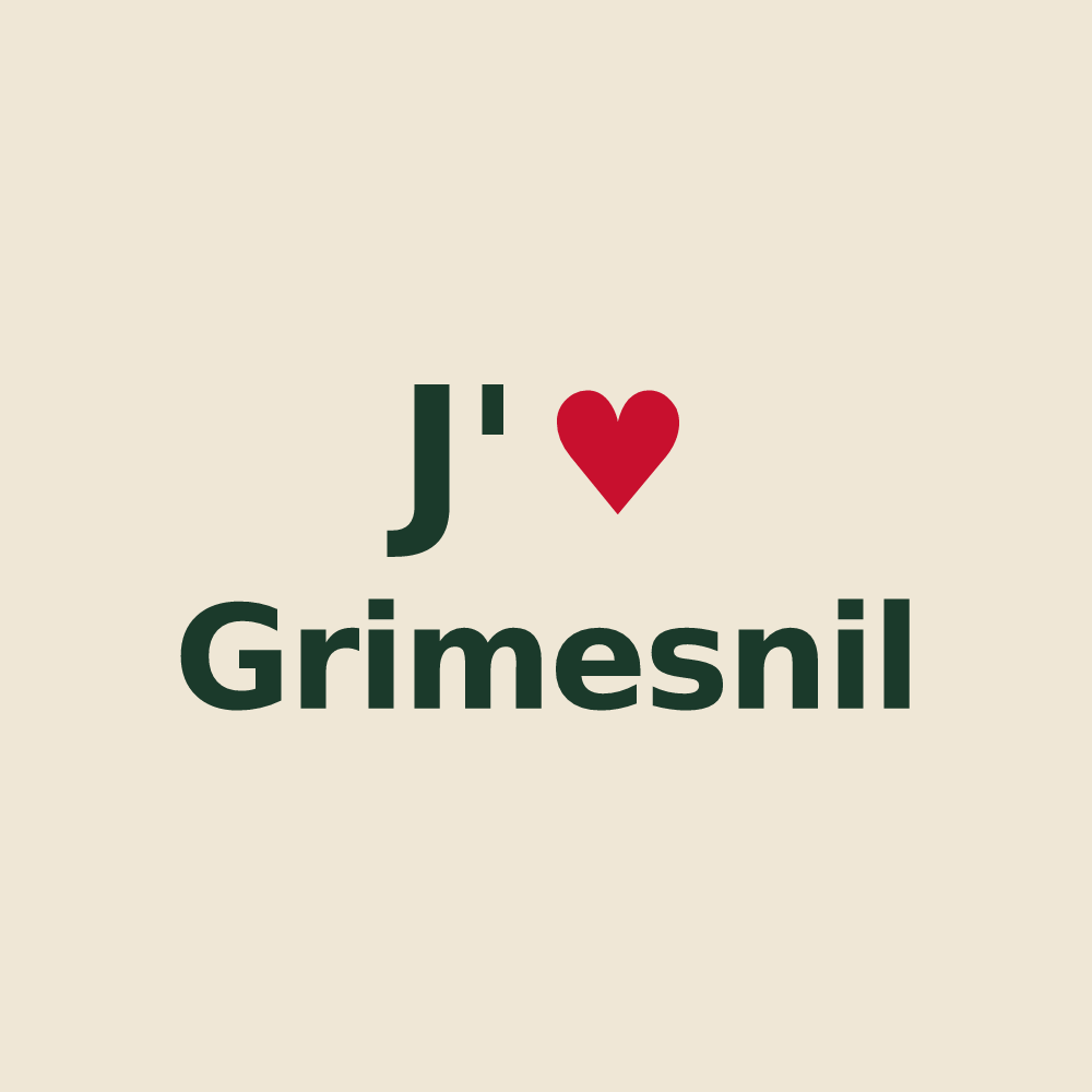 Tote bag personnalisé Grimesnil — design J'aime Grimesnil