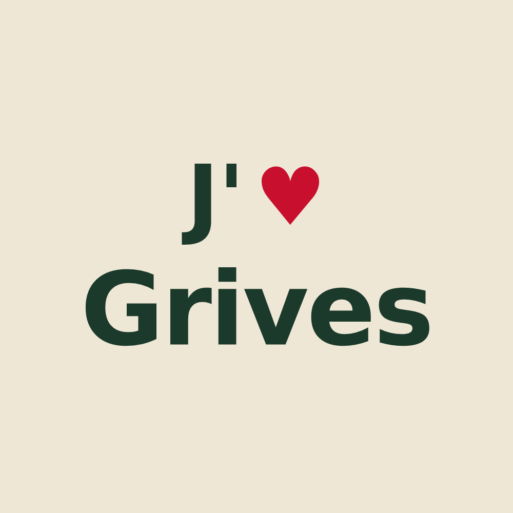 Tote bag personnalisé Grives — design J'aime Grives