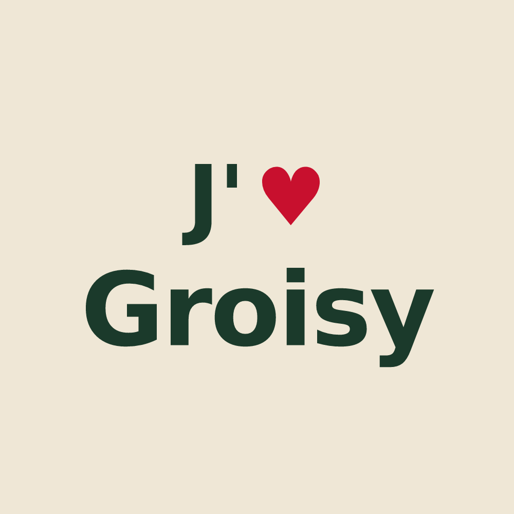 Tote bag personnalisé Groisy — design J'aime Groisy