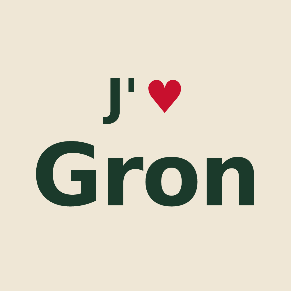 Tote bag personnalisé Gron — design J'aime Gron