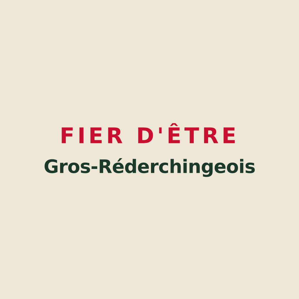 Tote bag « Fier d'être Gros-Réderchingeois » — design pour Gros-Réderching