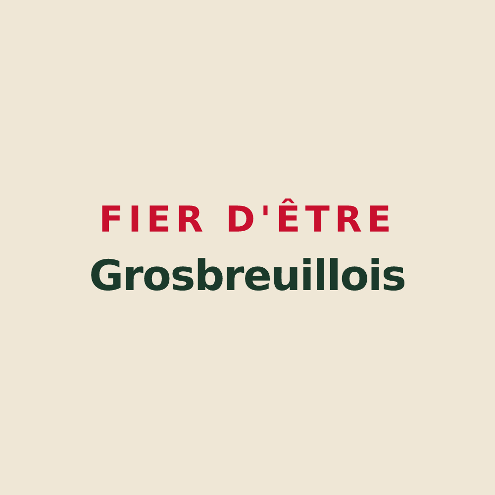 Tote bag « Fier d'être Grosbreuillois » — design pour Grosbreuil
