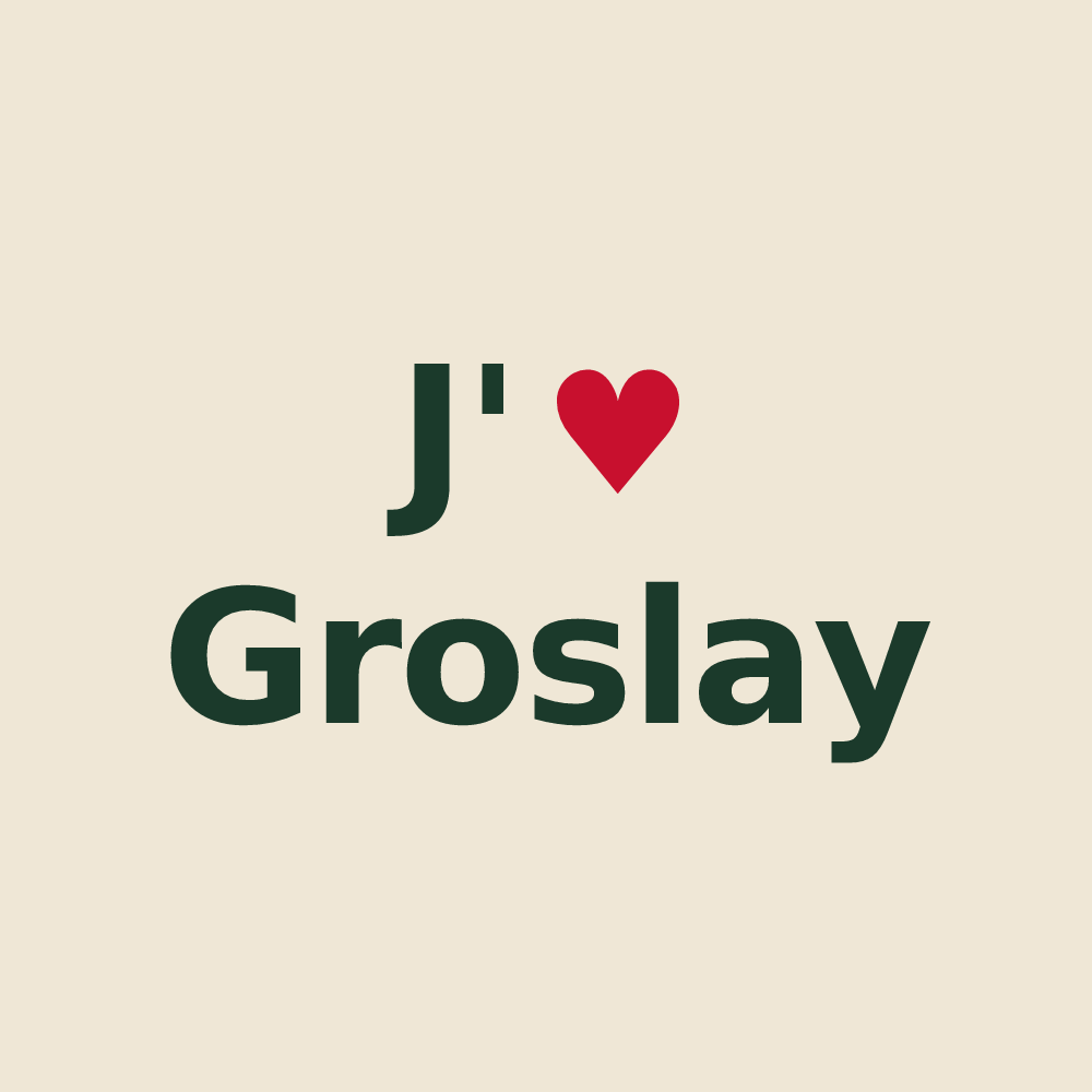 Tote bag personnalisé Groslay — design J'aime Groslay