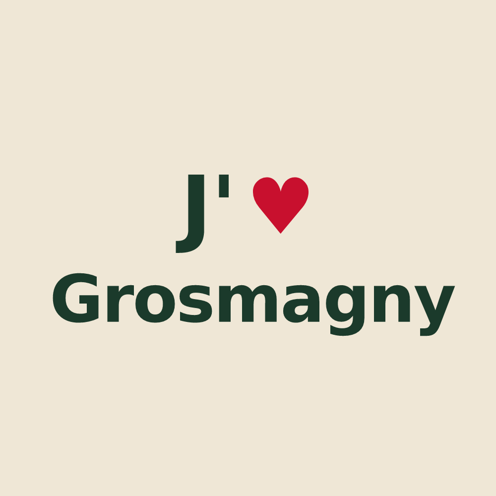 Tote bag personnalisé Grosmagny — design J'aime Grosmagny
