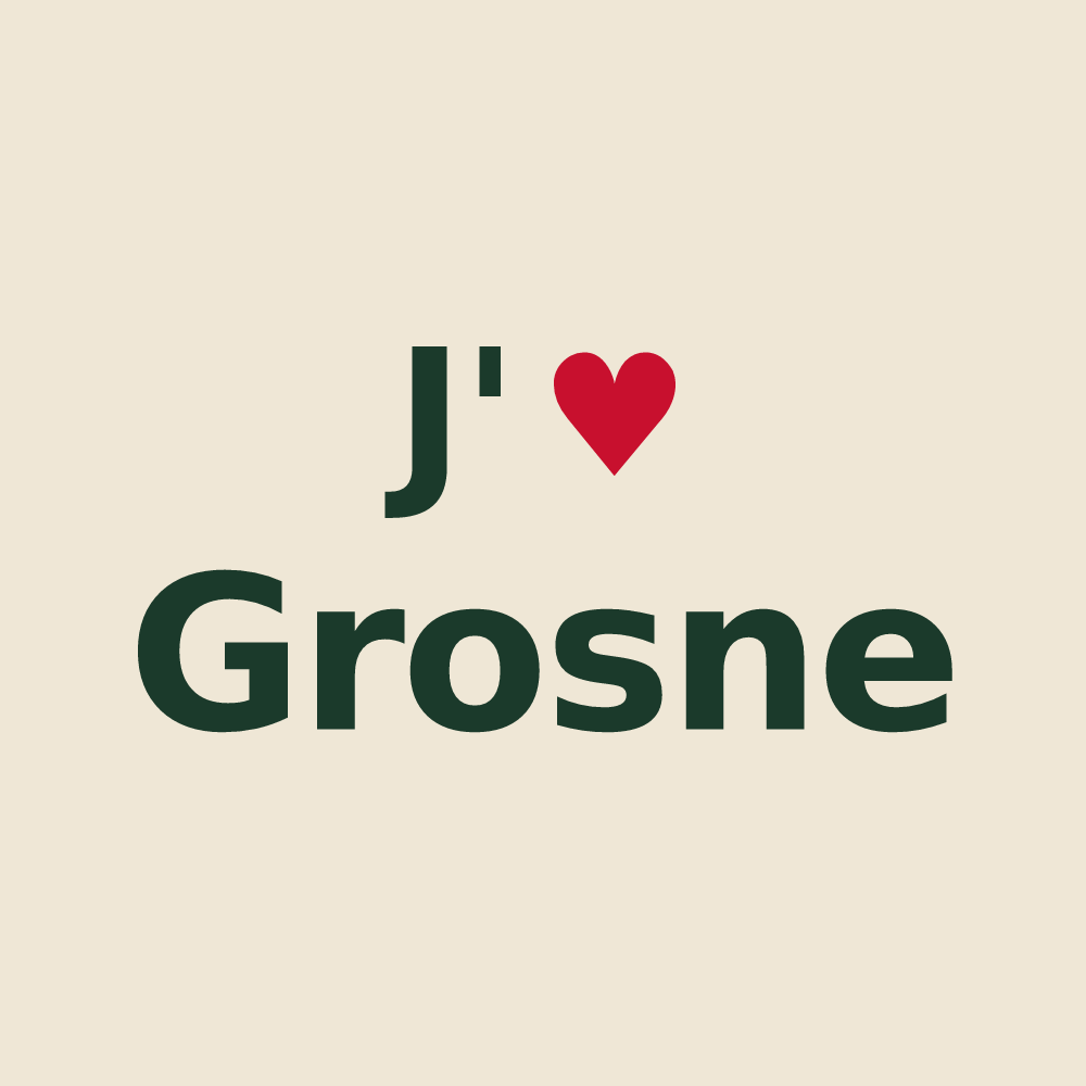 Tote bag personnalisé Grosne — design J'aime Grosne