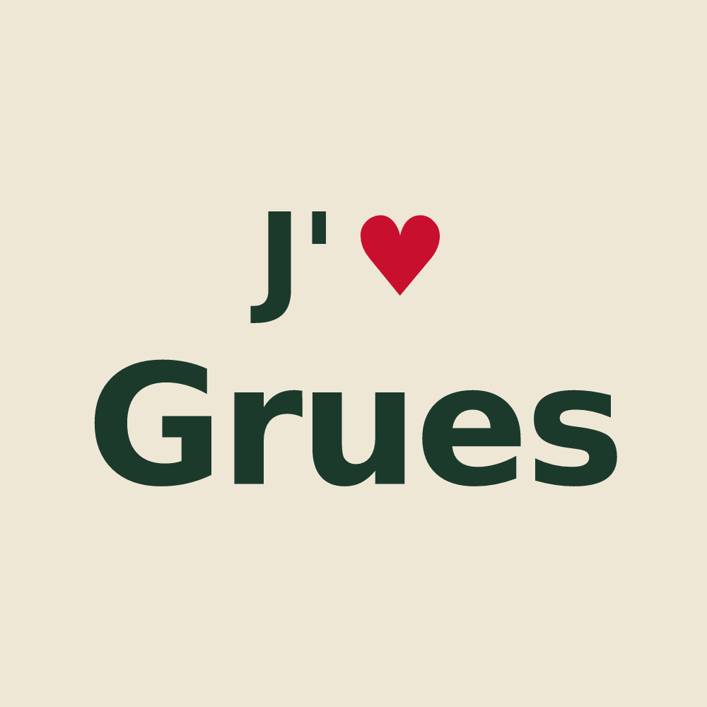Tote bag personnalisé Grues — design J'aime Grues