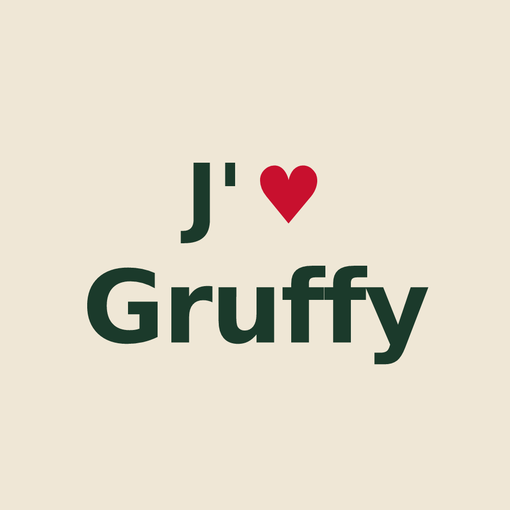 Tote bag personnalisé Gruffy — design J'aime Gruffy