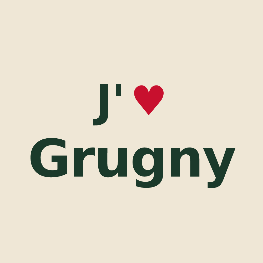 Tote bag personnalisé Grugny — design J'aime Grugny