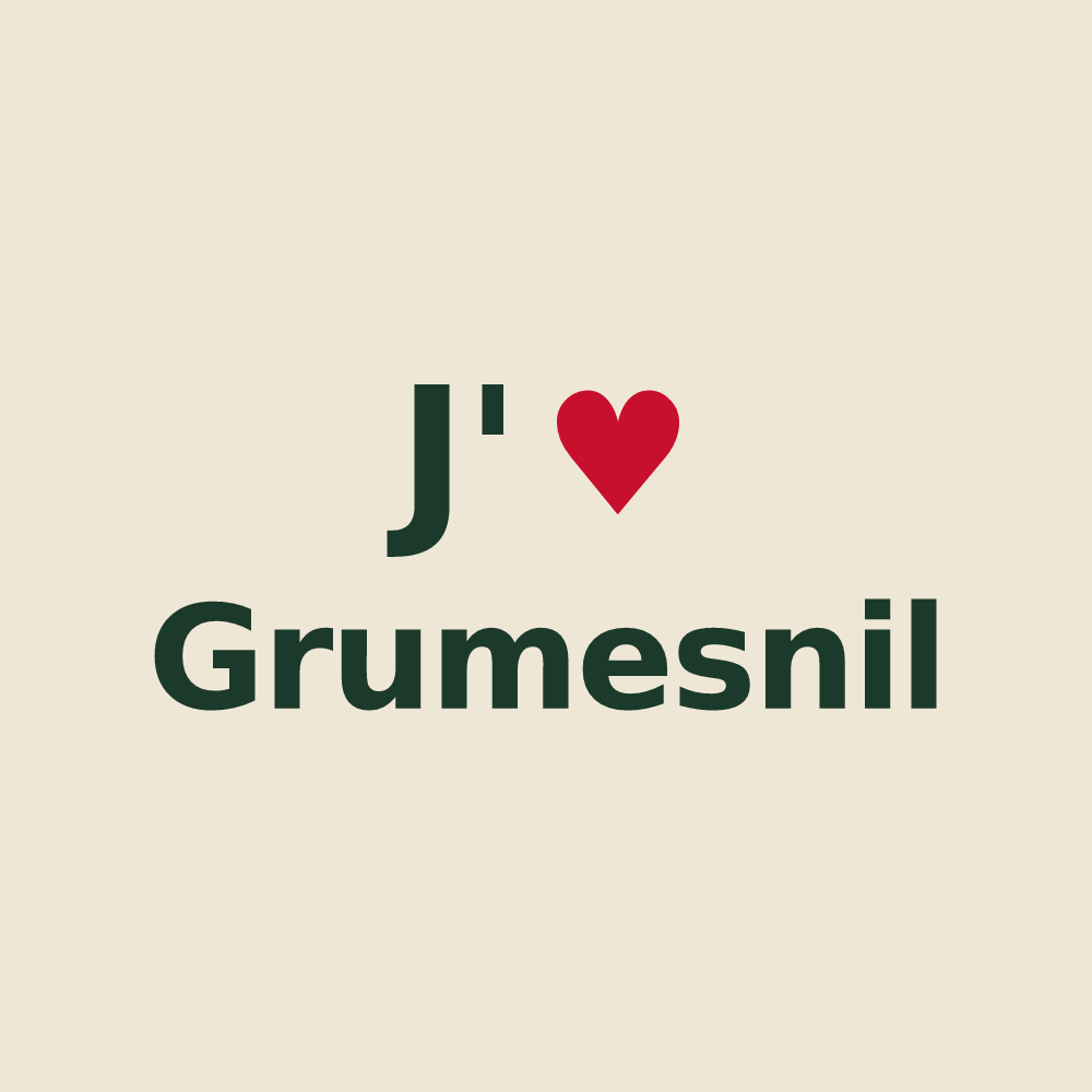 Tote bag personnalisé Grumesnil — design J'aime Grumesnil