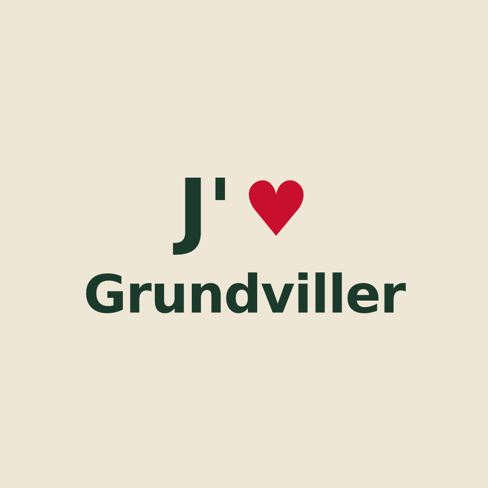 Tote bag personnalisé Grundviller — design J'aime Grundviller