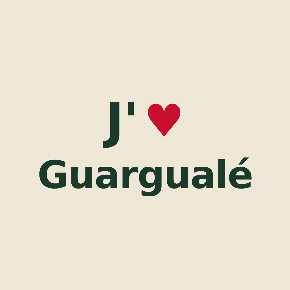 Tote bag personnalisé Guargualé — design J'aime Guargualé