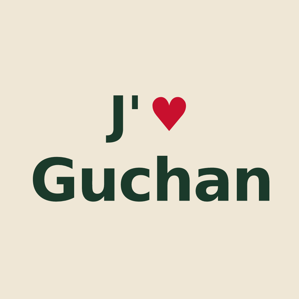Tote bag personnalisé Guchan — design J'aime Guchan