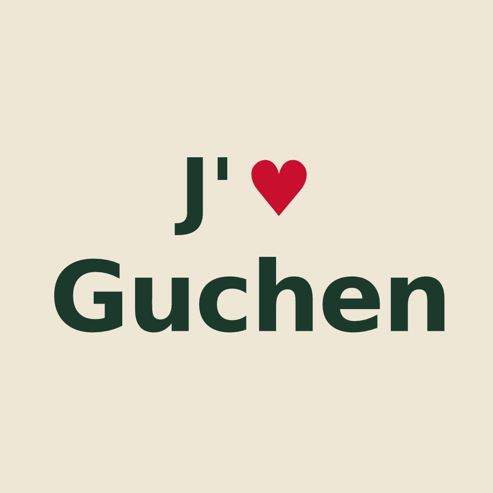 Tote bag personnalisé Guchen — design J'aime Guchen