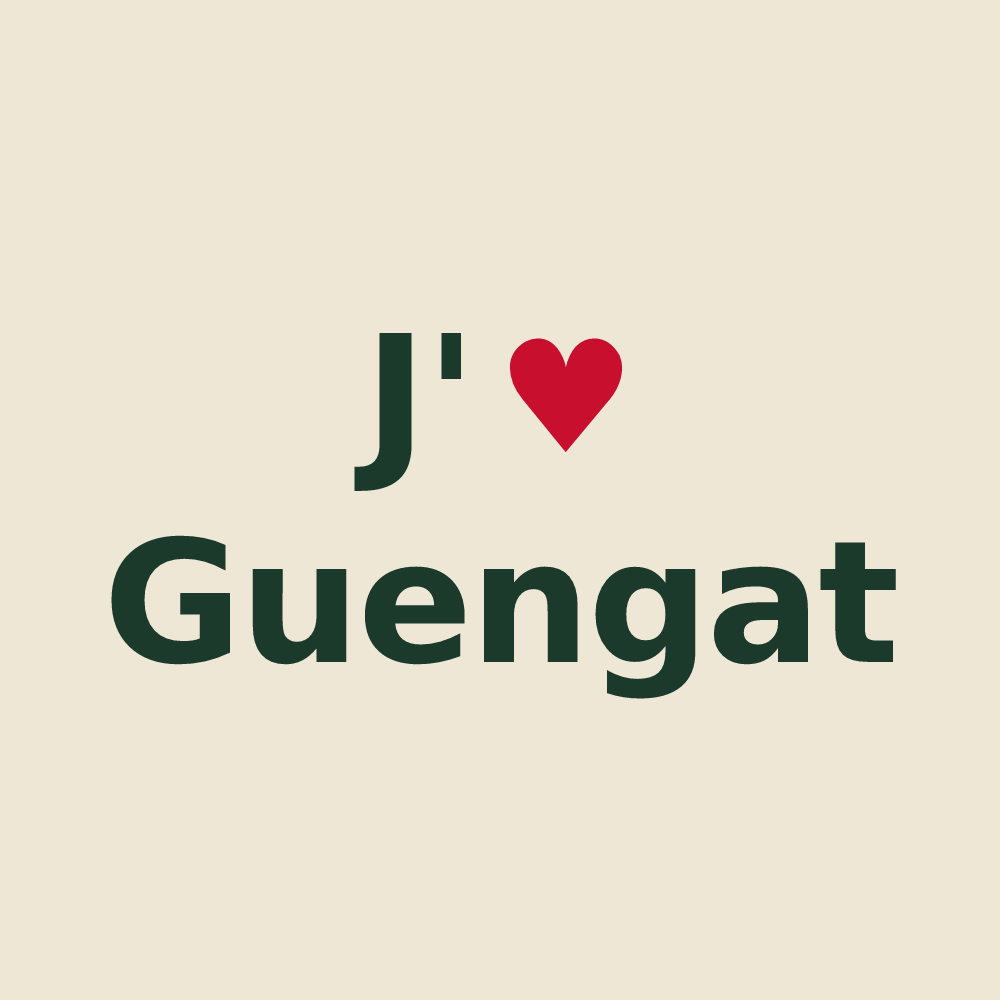 Tote bag personnalisé Guengat — design J'aime Guengat