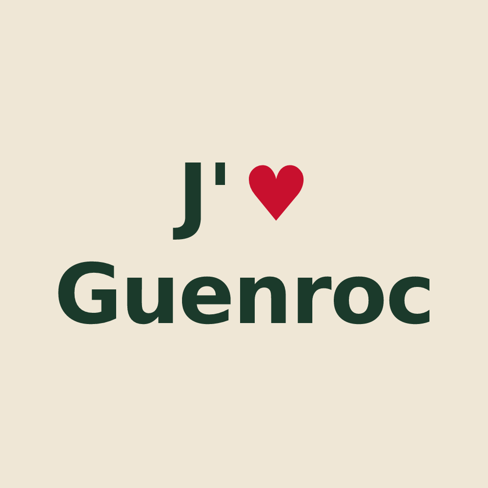Tote bag personnalisé Guenroc — design J'aime Guenroc