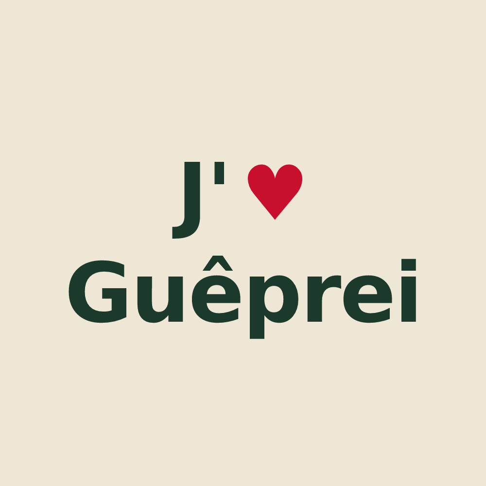 Tote bag personnalisé Guêprei — design J'aime Guêprei