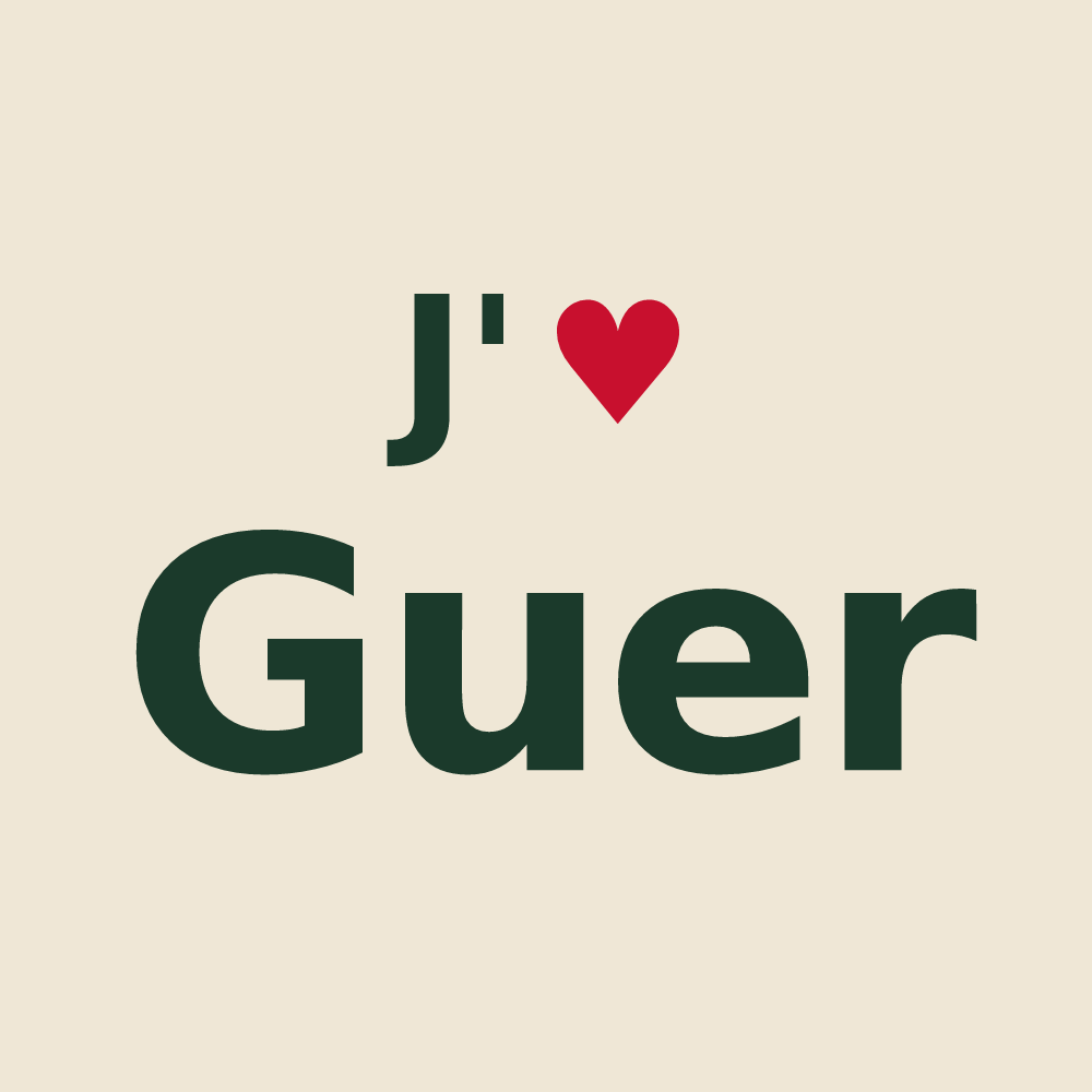 Tote bag personnalisé Guer — design J'aime Guer