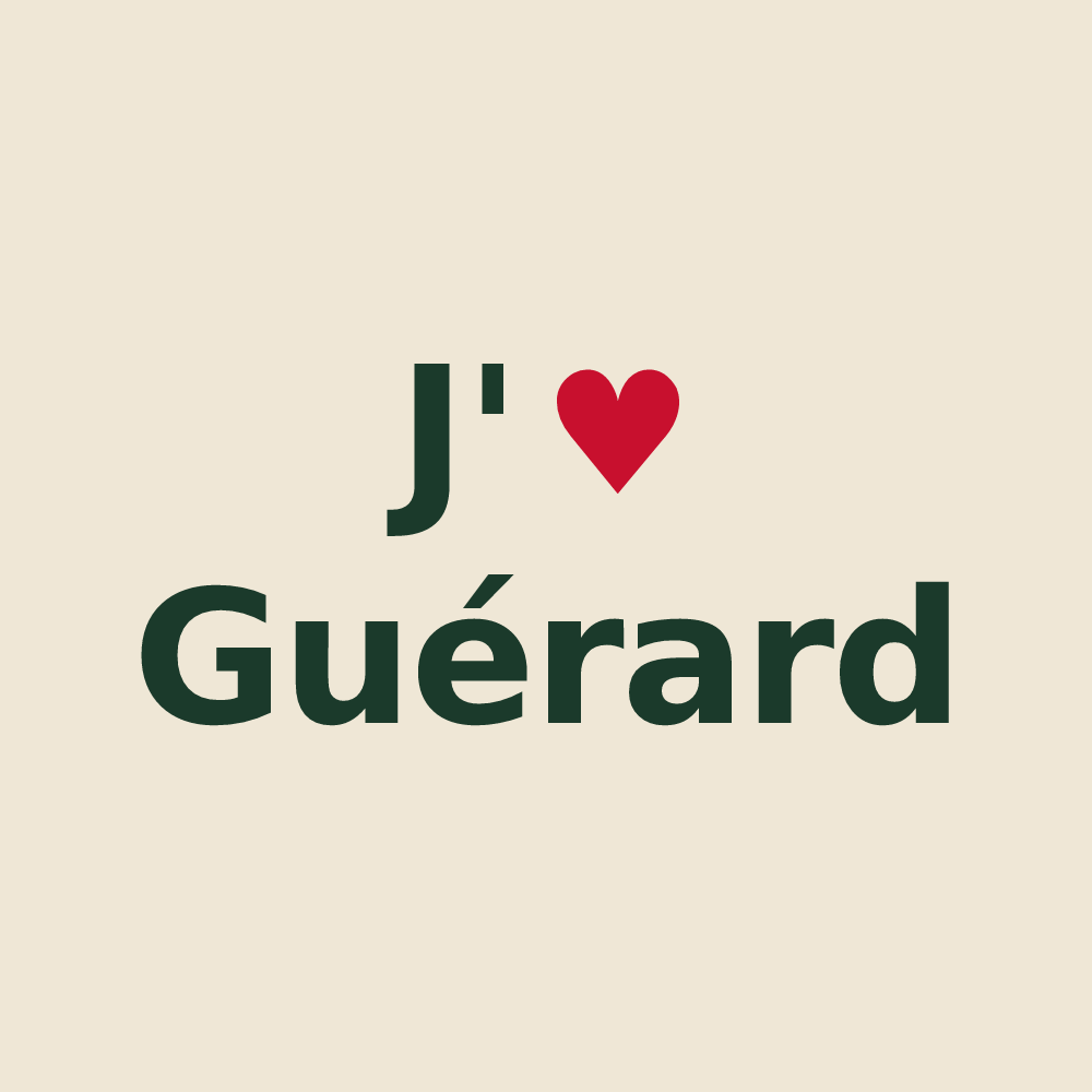 Tote bag personnalisé Guérard — design J'aime Guérard