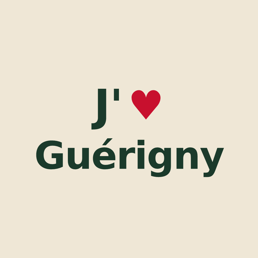 Tote bag personnalisé Guérigny — design J'aime Guérigny