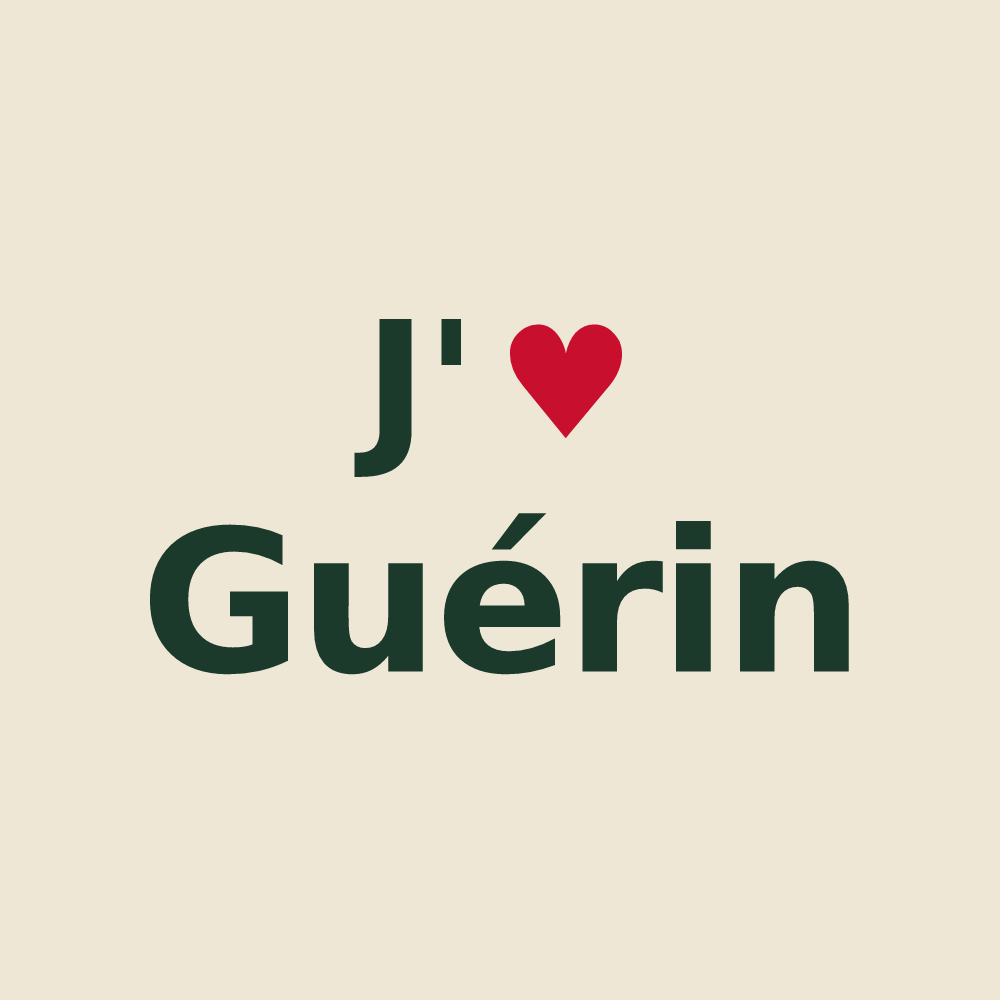 Tote bag personnalisé Guérin — design J'aime Guérin