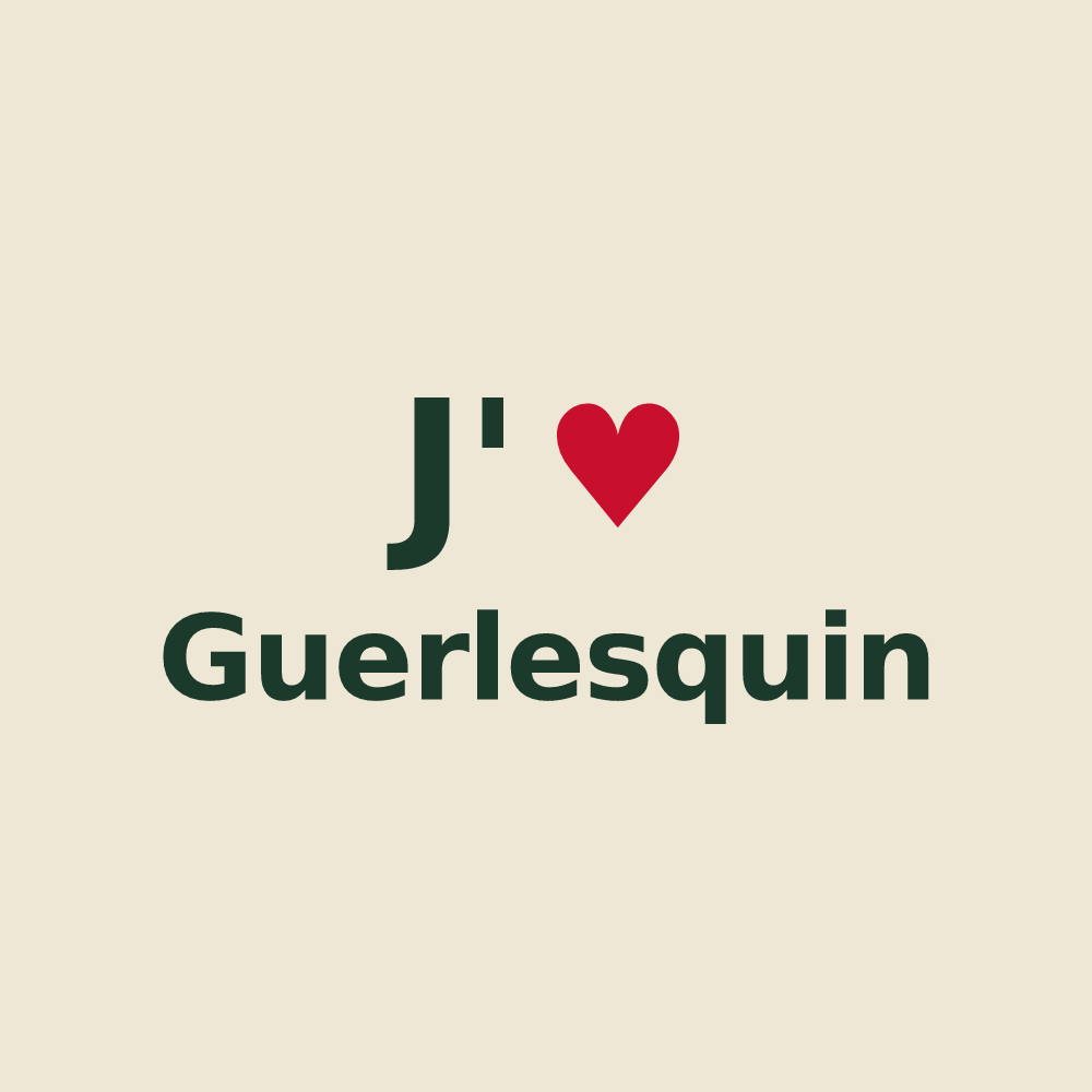 Tote bag personnalisé Guerlesquin — design J'aime Guerlesquin
