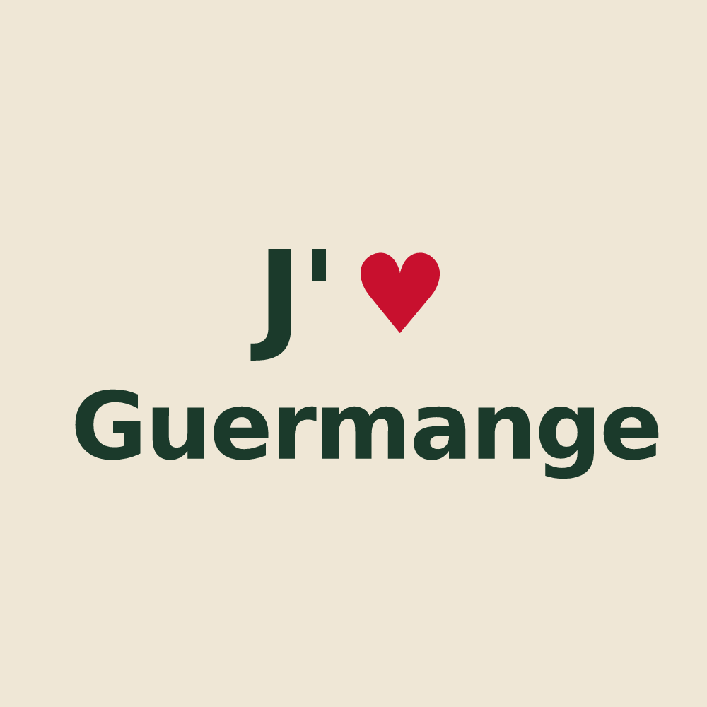 Tote bag personnalisé Guermange — design J'aime Guermange