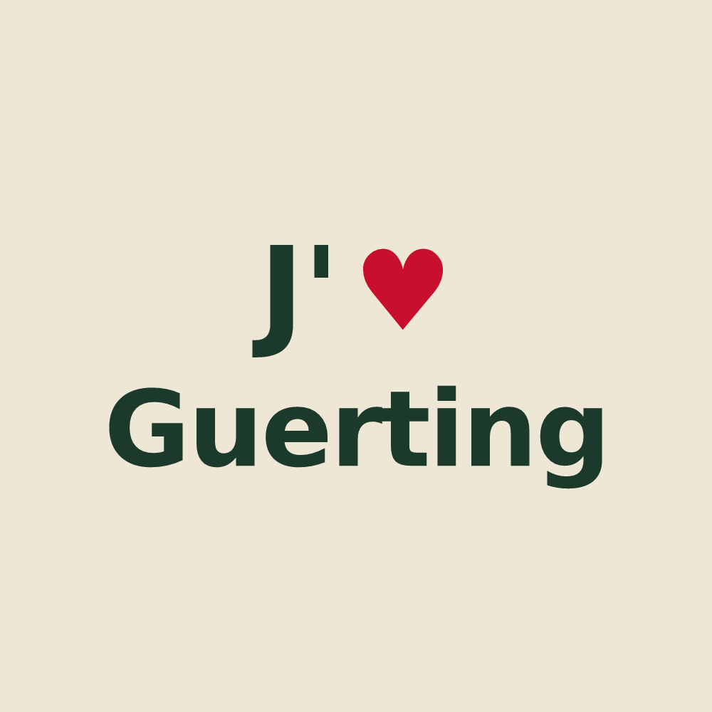 Tote bag personnalisé Guerting — design J'aime Guerting